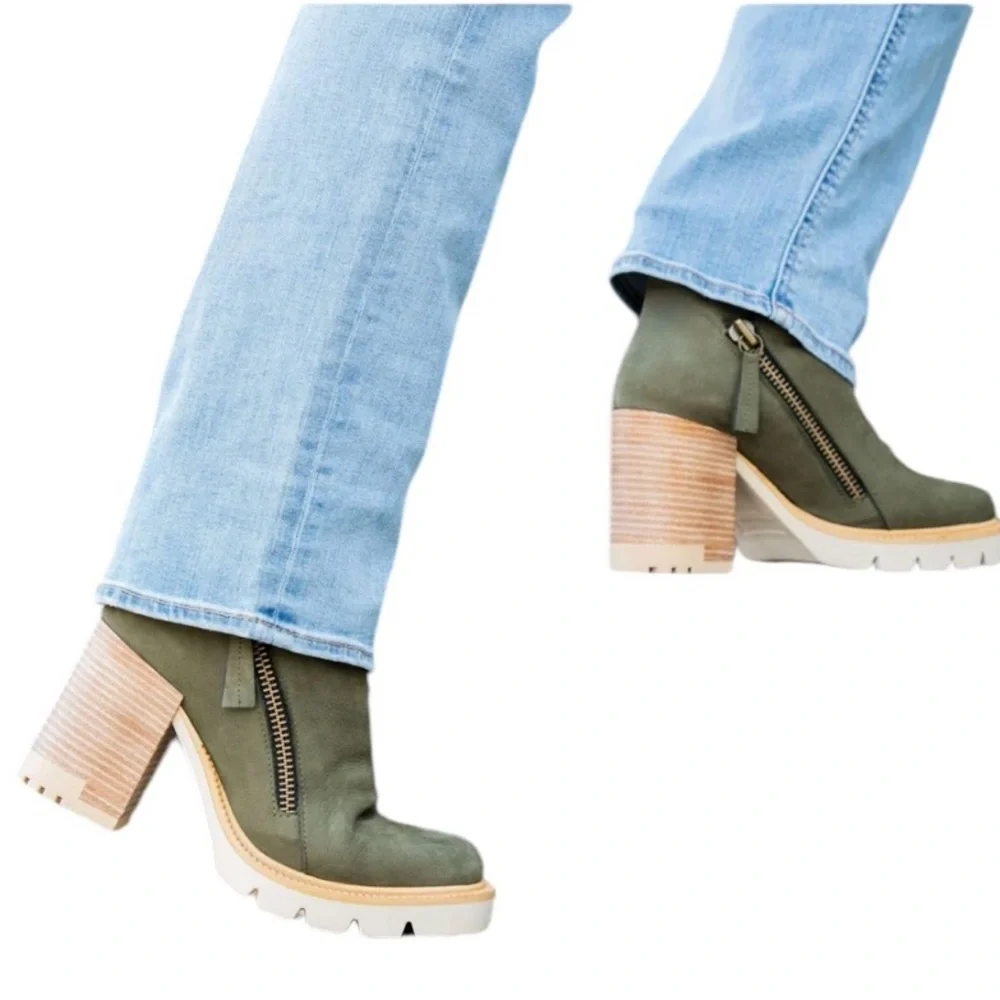 ✅Bueno - Elliot Booties in Army Green size 39 - Picture 2 of 10